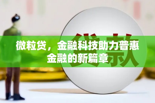 萨迦微粒贷，金融科技助力普惠金融的新篇章