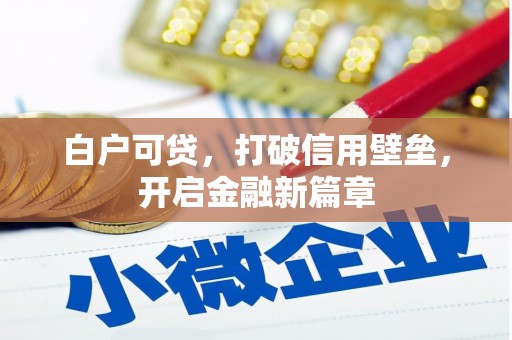 萨迦白户可贷，打破信用壁垒，开启金融新篇章