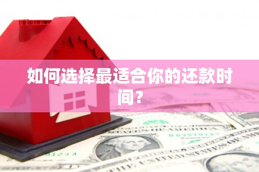 萨迦如何选择最适合你的还款时间？