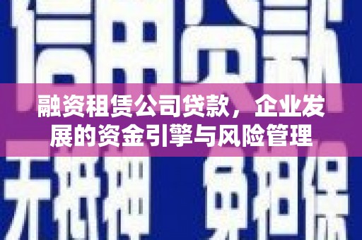 萨迦融资租赁公司贷款，企业发展的资金引擎与风险管理