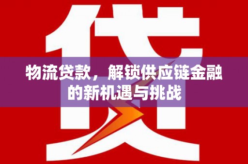 萨迦物流贷款，解锁供应链金融的新机遇与挑战